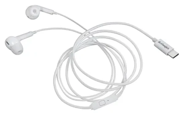 Activejet Slúchadlá USB-C biela / Slúchadlá / Do uší / S mikrofónom / 32 ? (Activejet Słuchawki przewodowe)