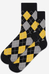 "CASUAL- Vzorované ponožky, pánske" černá 39/41