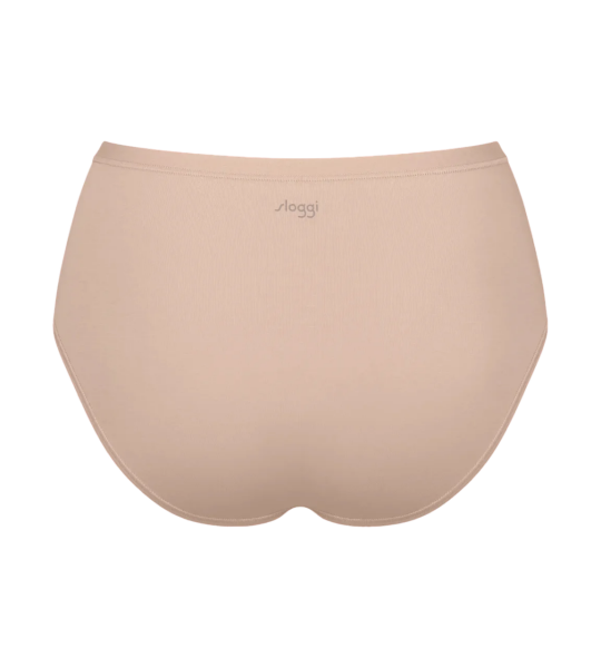 Dámske bavlnené midi nohavičky GO Daily - BROWN - beige 00LZ - SLOGGI BROWN XXL