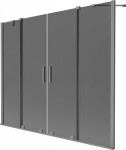 MEXEN/S - Velar Duo dvojkrídlová posuvná vaňová zástena 180 x 150, grafit, grafit metal 896-180-000-42-95