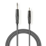 Nedis Stereo Audio kábel jack 6.35 mm (M) - jack 3.5 mm (M) 1.50 m tmavo šedá (COTH23205GY15)