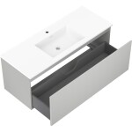 MEXEN/S - Orio kúpeľňová skrinka 120 cm s umývadlom Otis, 1 šuplík, sivá mat/biela mat 91A10-12047-1-BF62-W18M01