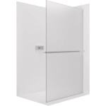 CERANO - Sprchová zástena Walk-in Crystal Ľ/P - 8 mm + polička/držiak na uteráky - bezvzperový systém - chróm, mliečne sklo - 110x200 CER-8050BD6877
