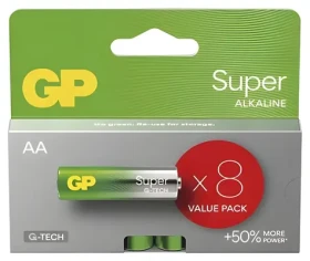 GP Super AA (LR6) / Batéria / Alkalická / 1,5 V / 8 ks (1013228001)