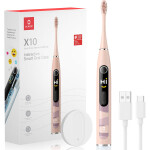 Oclean Electric Toothbrush X10 ružová / sonický zubný kartárik / 5 režimov / 40.000 kmitov (6970810551921)