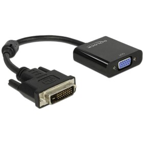 Delock 65658 DVI / VGA adaptér [1x DVI zástrčka 24+1-pólová - 1x VGA zásuvka] čierna s feritovým jadrom 16.00 cm; 65658