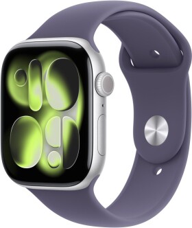 Apple Apple Watch Series 11 (GPS) 46 mm hopea alumiinikuori ja usvanvioletti urheiluranneke, M/L
