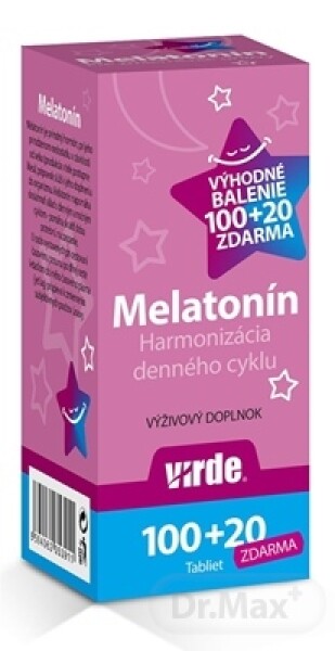 VIRDE Melatonín 100 + 20 tabliet ZADARMO