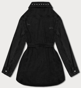 Čierna dámska džínsová oversize bunda (M6958) odcienie czerni