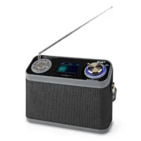 Nedis RDDB5200BK šedá / Rádio prijímač / DAB+ / FM / 2.4 " / Digitálne / 24 W / USB / AUX (RDDB5200BK)