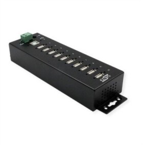 Exsys EXSYS EX-1170HMVS 10-portowy metalowy koncentrator USB 2.0, ochrona przeciwprzepięciowa 15KV