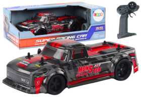 Mamido Diaľkovo ovládané auto Pick-Up RC 1:18 gumové pneumatiky červené