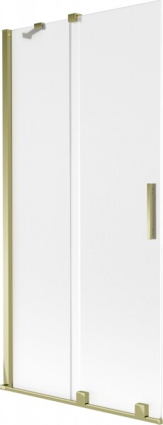 MEXEN/S - Velar dvojkrídlová posuvná vaňová zástena 90 x 150, dekor, zlatá 896-090-000-31-50