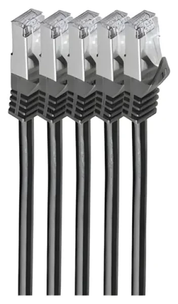 Shiverpeaks CAT7 S/FTP 1m čierna / Patch kábel / RJ-45 (BS75511-S-SET5)