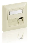 Equip biela krycia doštička pre Keystone / Rámček / 3 porty / 45 ° / RAL 9010 (761304)