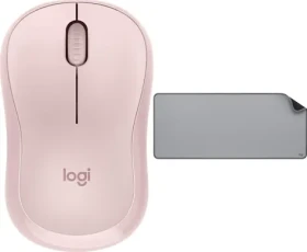 Logitech M240 Silent ružová + Studio Series MID GREY / Sada bezdrôtová myš a podložka / optická / 4000 DPI / 3 tlačidlá