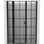 MEXEN/S - Mist L sprchové dvere krídlové ľavé 135, čierna dekor, čierna 8A4L-135-001-70-77-L