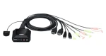 Aten 2- Port USB HDMI KVM / Káblový prepínač / 4K UHD / HDMI / USB / 1,2 m (CS22H-AT)