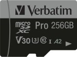 Verbatim Pro MicroSDXC 256 GB Class 10 UHS-I/U3 A2 V30 (47045)