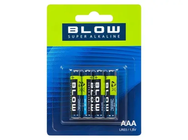 Alkalická batéria AAA LR03 Super Alkaline 4 ks / Batéria / Mikrotužková / Jednorazová (82-513#)