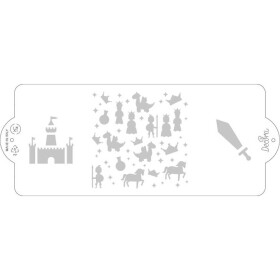 Stencil šablóna na tortu 10x25 cm rytier - Decora - Decora