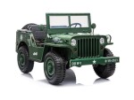 Mamido Mamido Detský elektrický Jeep Willys 24V 4x4 trojmiestny zelený