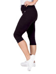 Yoclub Dámske capri legíny s vysokým pásom ULD-0010K-3400 Black S