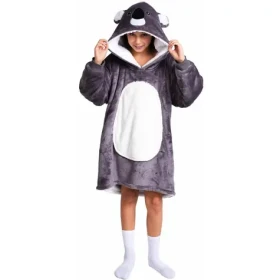 Cozy Noxxiez Koala - hrejivá televízna mikinová deka s kapucňou / 7 - 12 rokov (20-CH324)