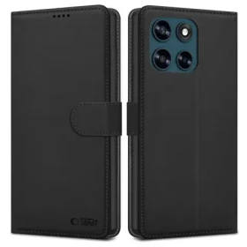 Tech-Protect Wallet Case čierna / Puzdro / Motorola Moto G57 Power, G67 Power / Peňaženkové