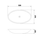 SAPHO - PURE sklenené umývadlo na dosku 52x37,5cm, číre sklo 2501-12
