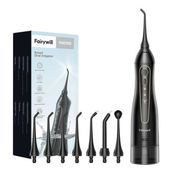 FairyWill FW-5020E čierna / Ústna sprcha / 300 ml / 3 režimy / 8 trysiek (FW-5020E black)