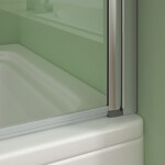 H K - Vaňová zástena S33 130x140cm - trojdielna sklopná, číre sklo SE-S33-130