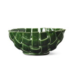 Ferm Living Keramická misa Plait Emerald Green 24 cm