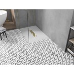 MEXEN/S - Toro obdĺžniková sprchová vanička SMC 140 x 70, biela, mriežka zlatá 43107014-G