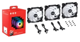 ADATA XPG Vento 120 ARGB PWM čierna 3ks / Ventilátor / 120 mm / Rifle bearing / 1850 RPM, 29 dB / 50,27 CFM (75261454)