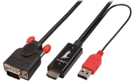Lindy HDMI na VGA / Adaptér / 0,1 m / 1920x1200 / 60Hz (41457)