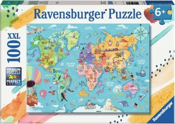 Ravensburger Puzzle Mapa sveta XXL
