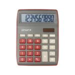 Genie 840DR tmavo červená / Kalkulačka / Stolný / 10miestny displej / solárne a batériové napájanie / sklopný displej (12640)