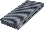 Orico Dokovacia stanica s boxom M.2 NVMe / Dokovacia stanica / USB-C PD 100W / HDMI 4K / RJ45 / čítačka SD/microSD (CDH-9N-GY-BP)