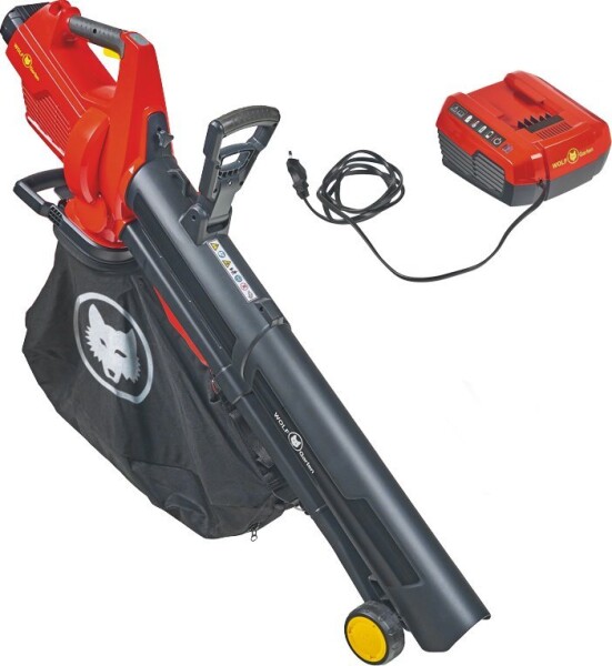 Wolf-Garten WOLF-Garten cordless leaf vacuum/leaf blower LYCOS 40/480 V set, 40 volts (red/black, Li-ion battery 5.0 Ah)