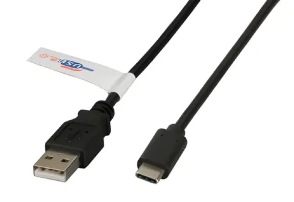 EFB USB-A - USB-C kábel 1 m čierna / Kábel / USB 2.0 / 480 Mbit/s (K5258SW.1)