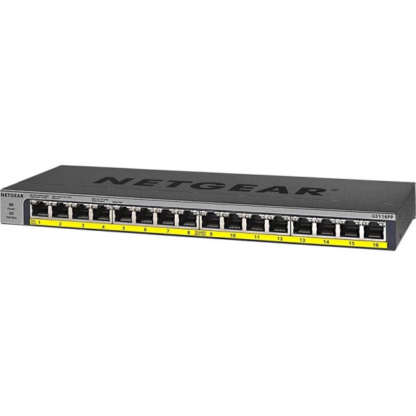 NETGEAR GS116PP sieťový switch 16 portů funkcia PoE; GS116PP-100EUS