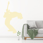 Veselá Stena Samolepka Silueta Rocker Farba: černá, Veľkosť: 100 x 61 cm