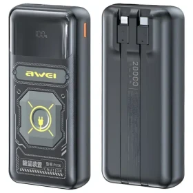Awei P99K čierna / Powerbanka / 20000mAh / 22,5 W / USB-C a Lightning káble (P99K)