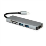 Roline Stacja dokująca ROLINE USB typu C, HDMI 4K30, 2x USB 3.2 Gen 1, czytnik kart SD/MicroSD