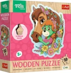 Trefl - Puzzle - Drevené obrysové puzzle Treflíci: Šťastná rodina