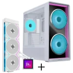Lian Li LANCOOL 217 INF + HydroShift II LCD-S 360TL biela / Bundle / PC skriňa + AiO 360 mm / RGB / LCD / Intel + AMD (GABU-772)