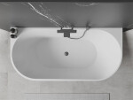 MEXEN - OVAL voľne stojaca vaňa 180x80, biela bez krytky prepadu a zátky 52671808000-SS