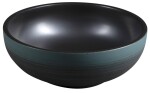 SAPHO - PRIORI keramické umývadlo na dosku, priemer 41cm, čierna/zelená PI039