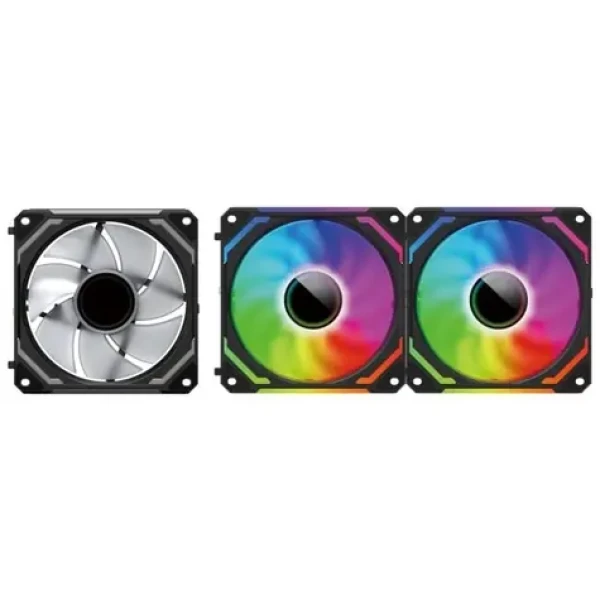 Redragon GC-F012 čierna 3ks / 120mm / 2000 RPM / 68.8 CFM / 4-Pin PWM (GC-F012)